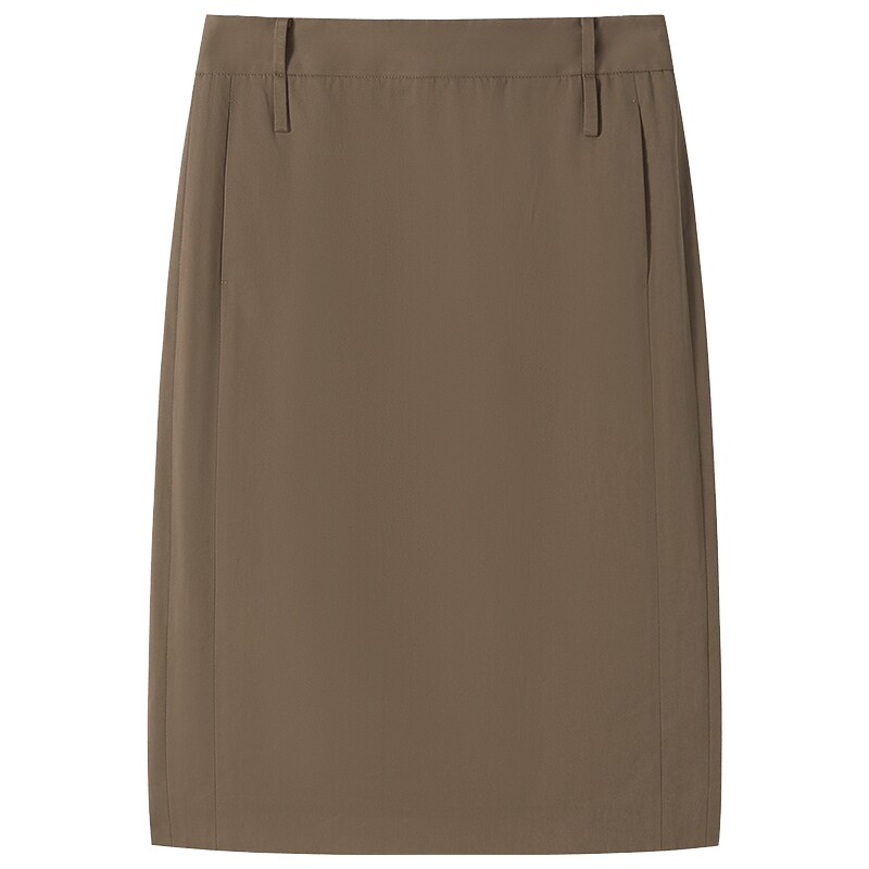 OCHIRLY欧时力  纯棉低腰直筒半身裙铅笔裙气质通勤春夏