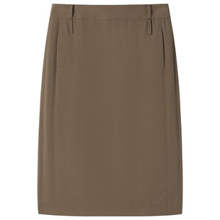 OCHIRLY欧时力 纯棉低腰直筒半身裙铅笔裙气质通勤春夏