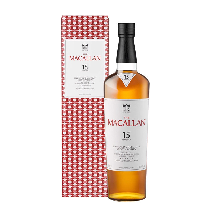 MACALLAN麦卡伦15年双桶单一麦芽威士忌双雪梨桶英国进口洋酒磨码