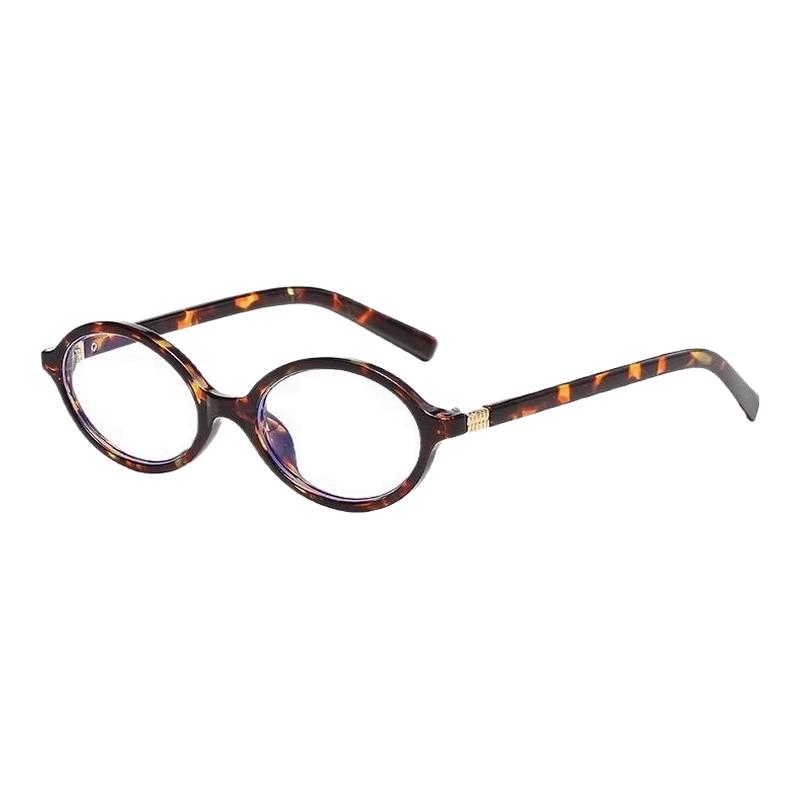 张元英同款玳瑁色圆框眼镜
