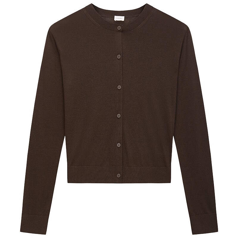 OCHIRLY欧时力  轻薄细支毛针织外套开衫上衣内搭通勤夏