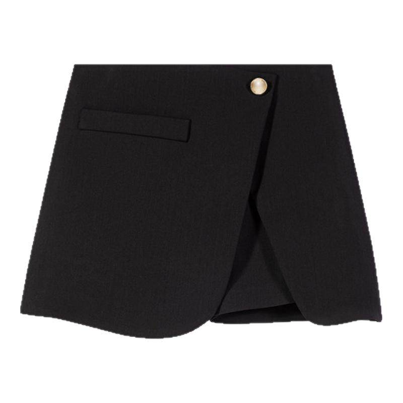 Maje经典款秋冬款女装法式时尚黑色一粒扣西装式高腰短款A字短裤,女装/女士精品,休闲裤,淘宝优惠券,粉丝福利购,淘宝优惠卷