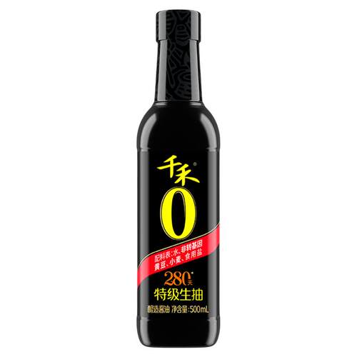 千禾280天酱油500ml*1瓶头道原香