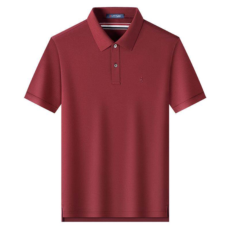 [高支丝光长绒棉]梦特娇26夏季男士polo衫短袖纯色棉T恤凉感透气J