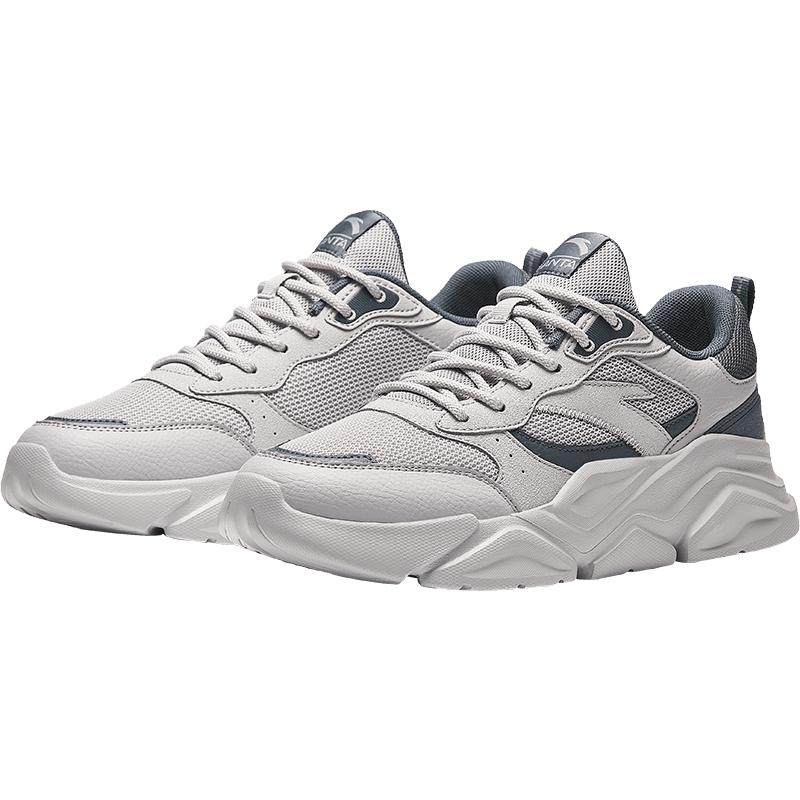 安踏运动鞋男鞋冬季2025新款鞋子皮面防水休闲鞋官方旗舰老爹鞋男