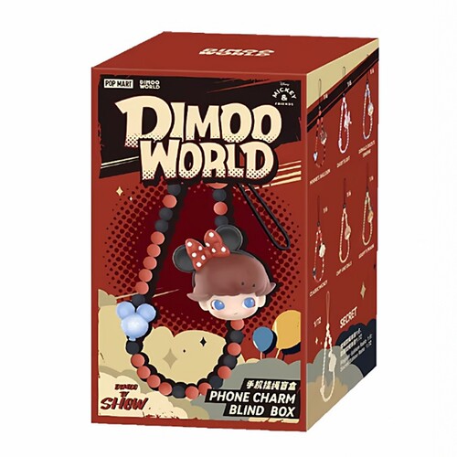 壹号POPMART泡泡玛特DIMOO WORLD × 迪士尼系列手机挂绳盲盒