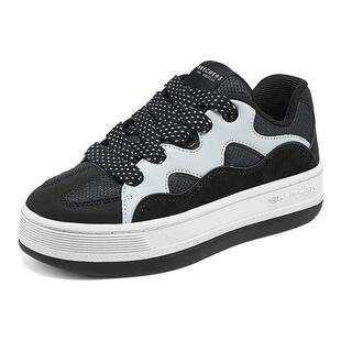Skechers斯凯奇正品秋新款女鞋板鞋厚底增高运动休闲鞋潮流帆布鞋
