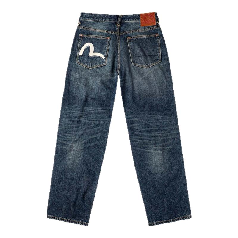 EVISU福神男士海鸥印花牛仔裤