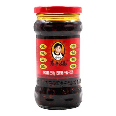 3瓶组合) 老干妈风味豆豉280g瓶装油泼辣椒香辣拌饭拌面下饭酱
