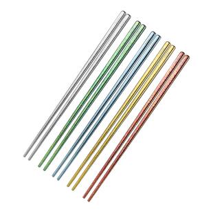 康宁纯钛筷子24g高档分餐筷家用轻奢抗菌防霉防滑一人一筷送礼盒