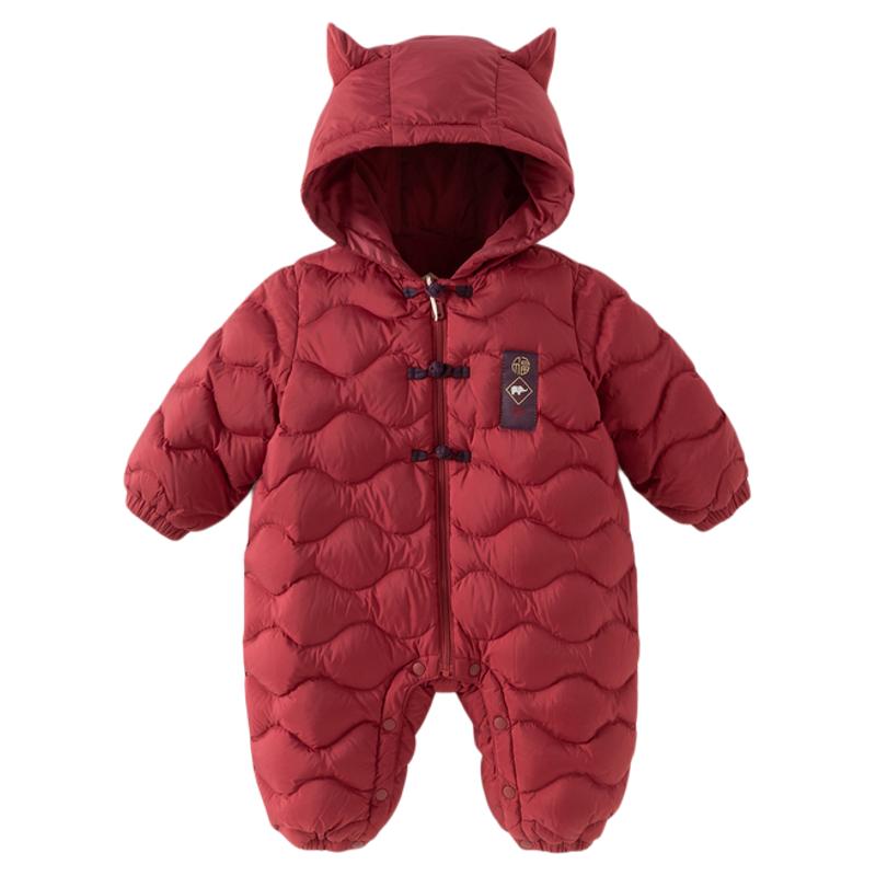 戴维贝拉新生儿羽绒爬服