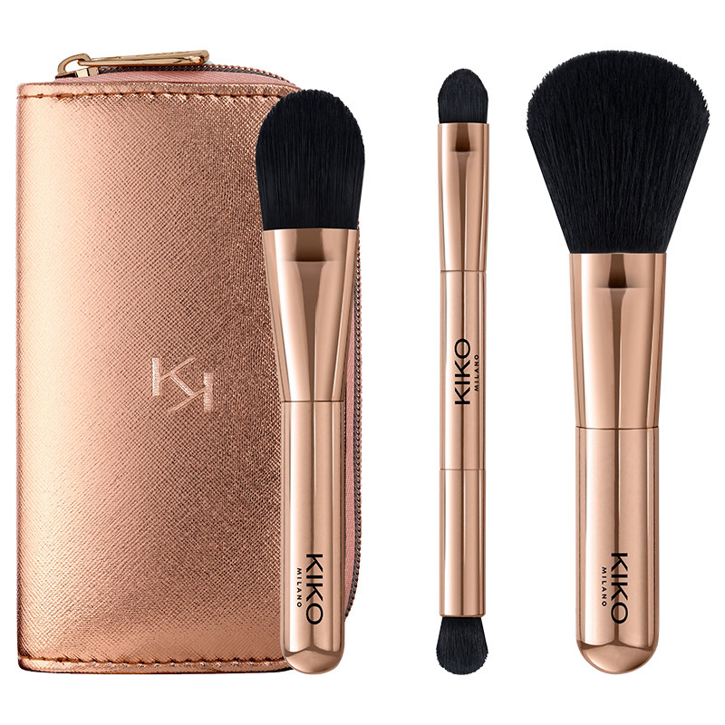 意大利KIKO瑰金旅行化妆刷眼影腮红散粉刷套装带化妆包官方旗舰店,彩妆/香水/美妆工具,化妆刷,淘宝优惠券,粉丝福利购,淘宝优惠卷