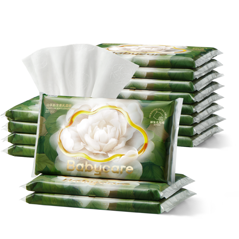 babycare山茶乳霜纸6层加厚婴儿新生云柔巾保湿纸巾抽纸20抽便携,婴童用品,婴童乳霜纸,淘宝优惠券,粉丝福利购,淘宝优惠卷