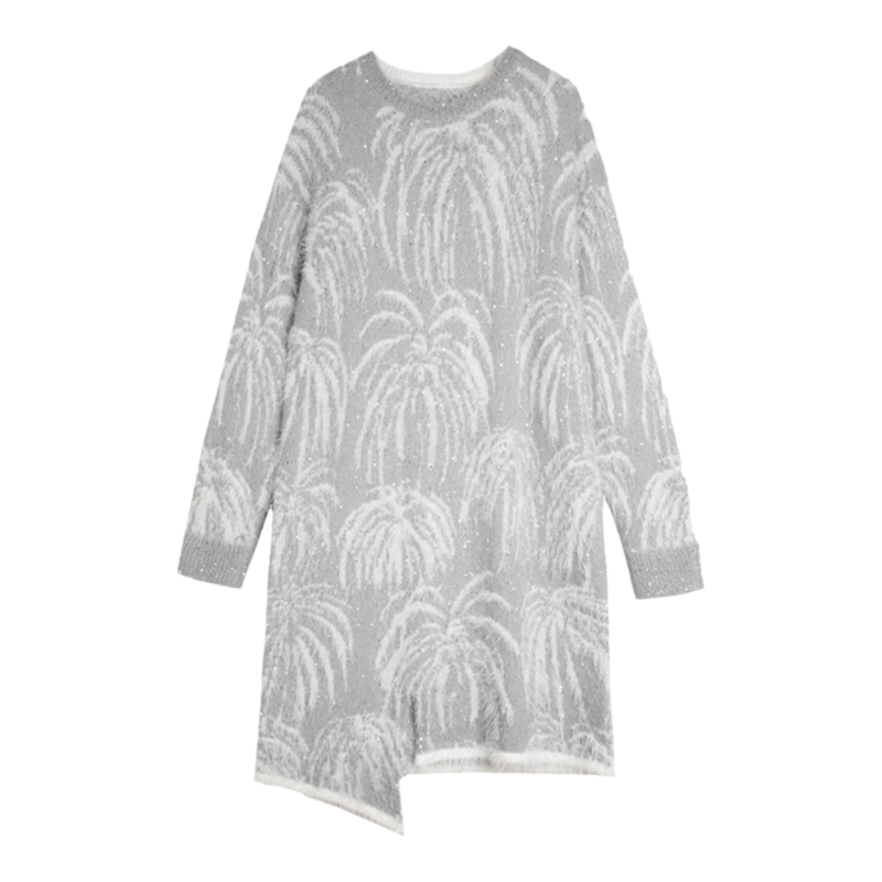 ELLE优雅亮片直筒连衣裙