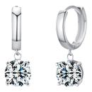 MODIAN摩典莫桑钻1克拉耳环女S925纯银超闪奢华优雅灵动吊坠耳饰