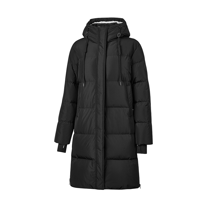 【下拉享淘金币】斯凯奇女长款羽绒外套防泼水防污保暖舒适百搭