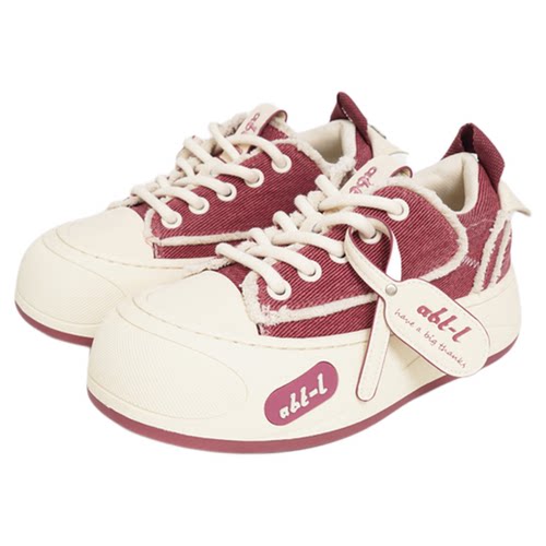 男女情侣小白鞋帆布厚底鞋女鞋