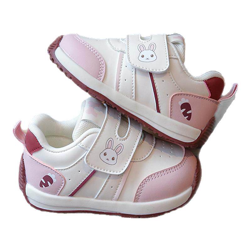 婧麒宝宝鞋子女宝学步鞋软底防滑机能鞋男童春秋款休闲透气运动鞋