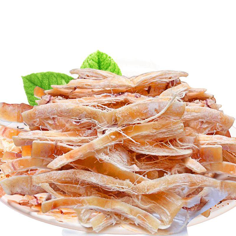 芥末鱿鱼干开袋即食海鲜熟食手撕鱿鱼丝片下酒菜休闲小吃零食商用