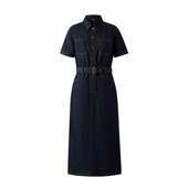 领A字纯棉薄款 Eland衣恋牛仔连衣裙女衬衫 长裙夏季 防褪色牛仔