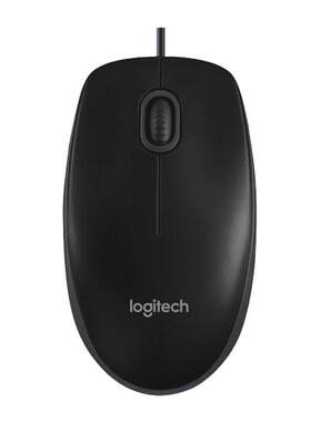 罗技M100R有线鼠标办公游戏左右手通用usb电脑台式笔记本男女215