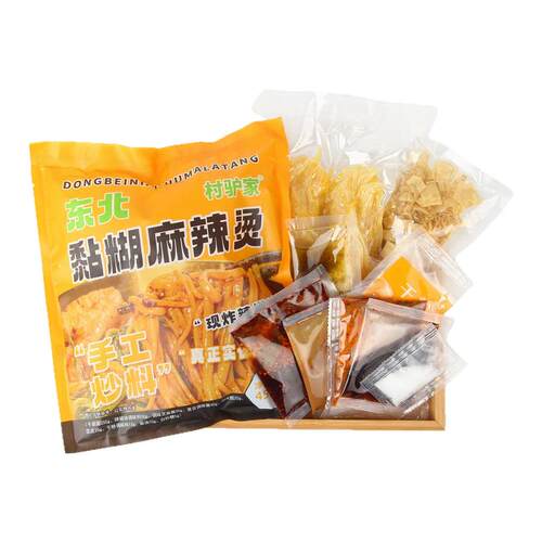 村驴家黏糊麻辣烫东北老式正宗特产麻酱米线粉丝牛筋面条速食宵夜