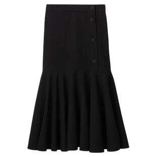 饰复古修身 季 黑色纽扣装 法式 鱼尾半身裙 末6折SANDRO2025秋冬女装