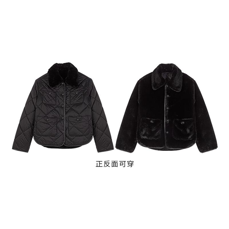 时尚亮片装饰点缀 简约双面短款款式