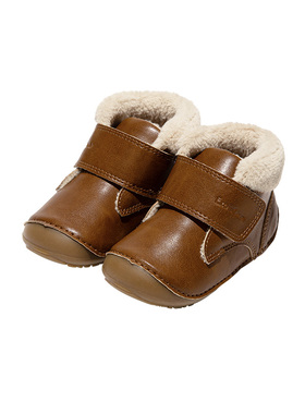 ExtraOne澳洲男女宝宝魔术贴短靴防滑软底皮面鞋加绒保暖童靴#450