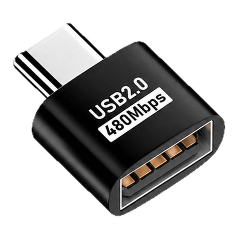 USB2.0转接头Type-C公转USB转接头充电数据线车载转接口手机连接u盘适用苹果电脑ipad小米华为平板便携转换头