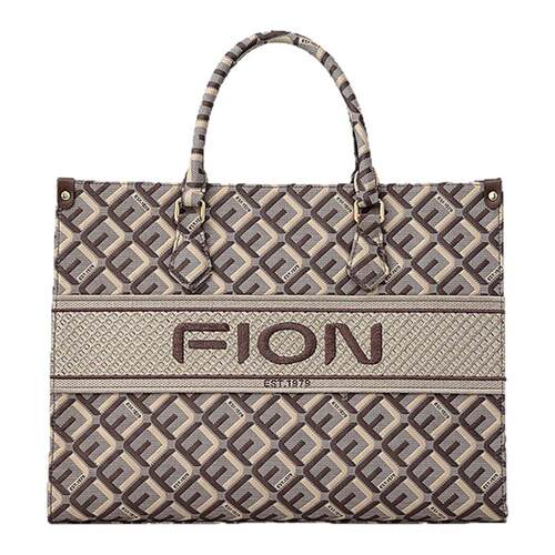 FION菲安妮奥莱女包巧锦托特包新款大容量通勤小众复古单肩手提包