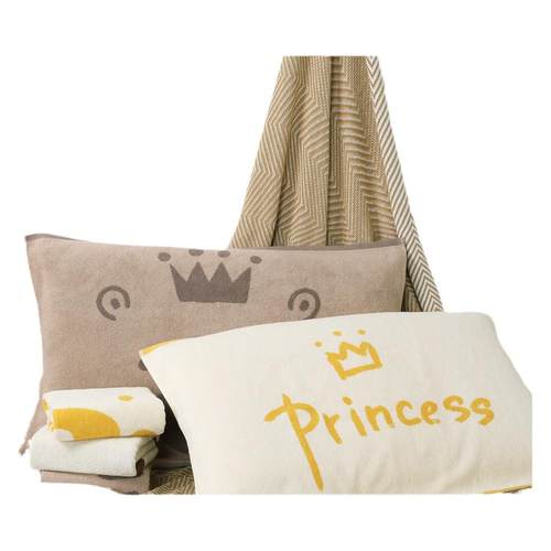 金号枕巾纯棉A类卡通亲肤