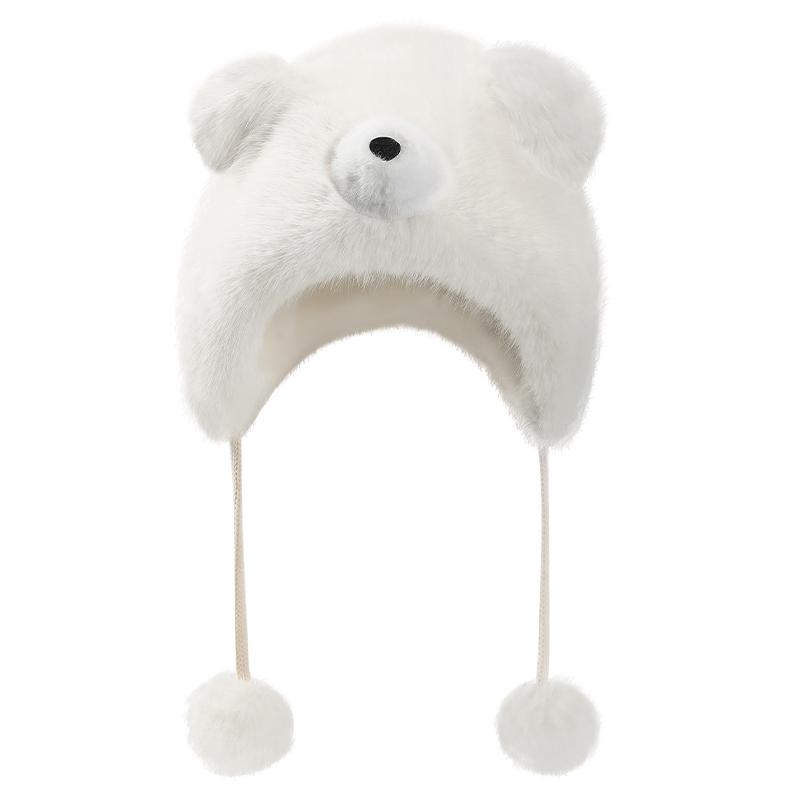 畹町北极熊护耳帽加绒雷锋帽