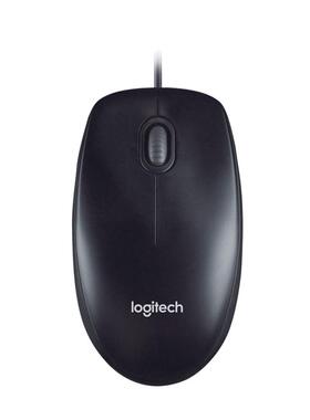 罗技M90有线鼠标男女生办公家用USB连接电脑笔记本外接光电滑鼠