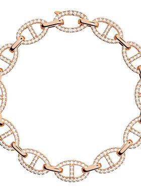 APM Monaco玫瑰金色Maille Marine手链水手链环手饰环扣叠戴礼物*