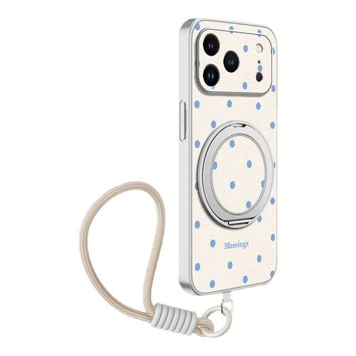 彩色波点适用苹果17手机壳iphone16ProMax/苹果15/14新款13磁吸支架xs挂绳11/12女款16plus卡通小羊皮韩系INS