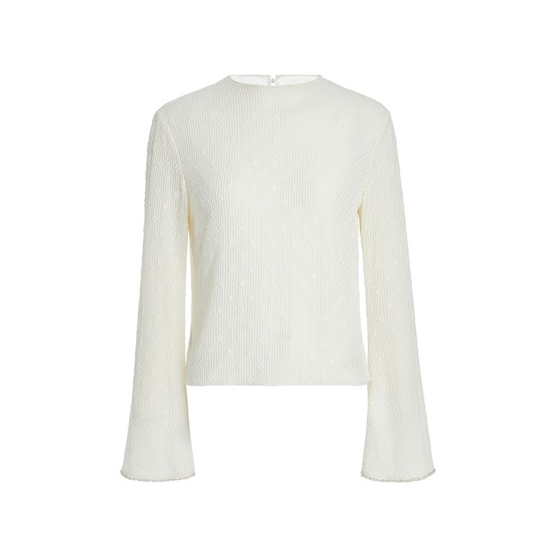 FIVE PLUST恤复古简约喇叭袖叠穿套头长袖T女上衣2025新款女冬装,女装/女士精品,T恤,淘宝优惠券,粉丝福利购,淘宝优惠卷