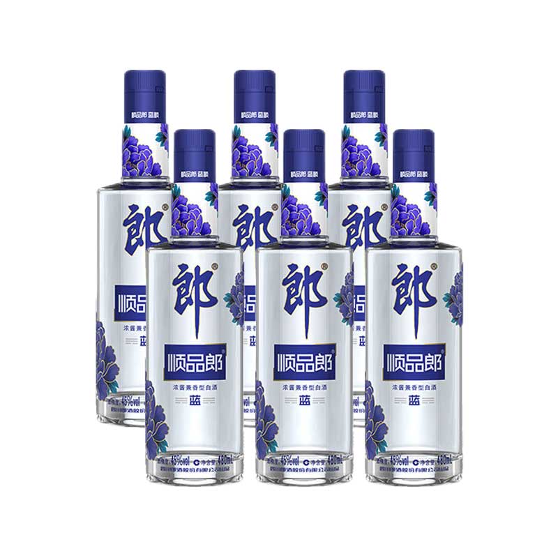 郎酒顺品郎（蓝顺）45度480ml*6瓶浓酱兼香型白酒（非原箱）