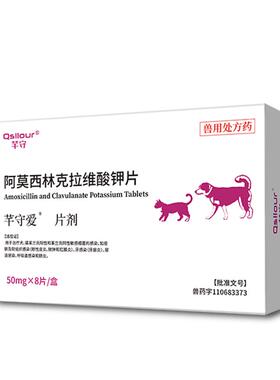 阿莫西林克拉维酸钾片猫狗用宠物专用消炎药感冒药猫鼻支速消炎诺