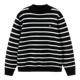 打底衫 巴拉巴拉男童毛衣大童半高领针织衫 童装 秋冬季 儿童条纹毛衫