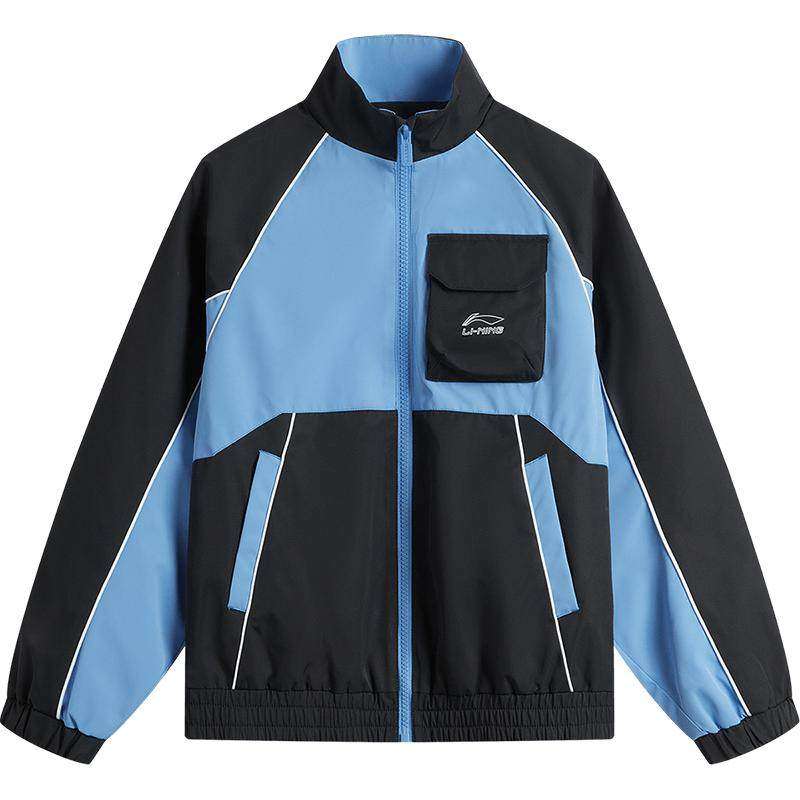 李宁儿童加绒保暖风衣男童装中大童青少年防泼水运动休闲外套上衣