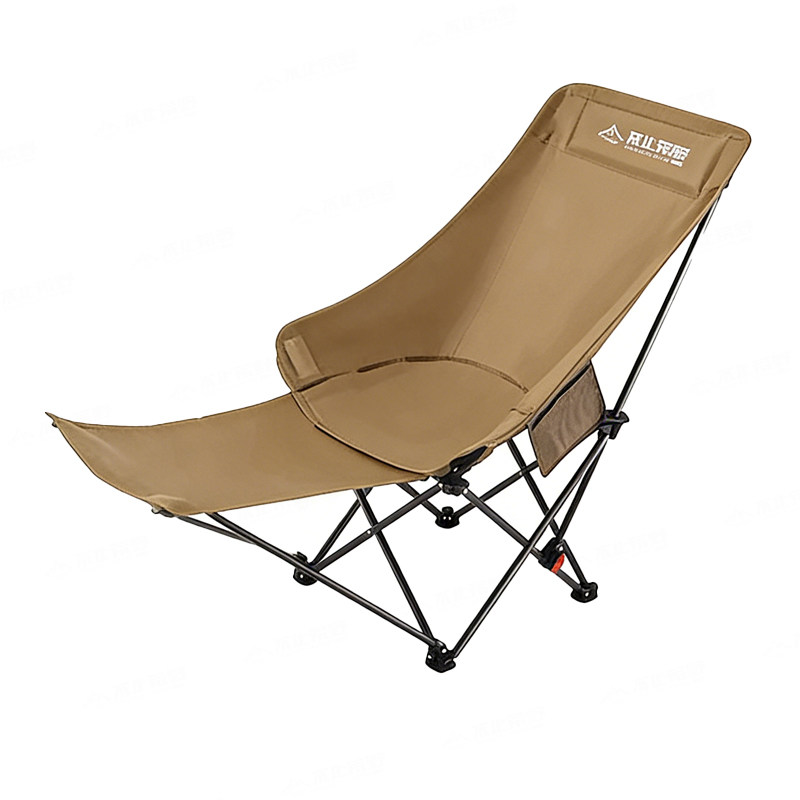 户外折叠椅可调节便携躺椅家用钓鱼沙滩露营椅子办公室午休月亮椅