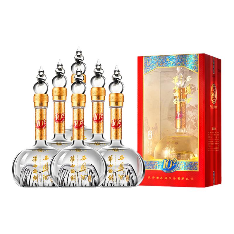 西凤旗舰店华山论剑10年45度凤香型500ml*6瓶婚宴招待宴请白酒