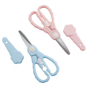 辅食剪刀宝宝专用剪刀婴儿剪ad的刀儿童便携外带剪肉剪刀学生剪刀