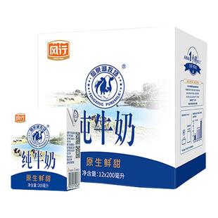 风行纯牛奶仙泉湖200ml 12盒整箱牛奶礼盒儿童送礼广东老字号正品