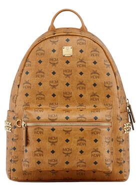MCM STARK经典印花中号双肩通勤背包送男友校园书包