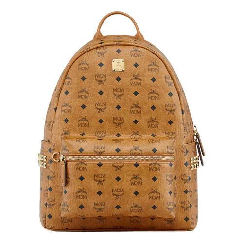 MCM STARK 经典印花中号双肩包通勤旅行男女包校园风书包七夕礼物