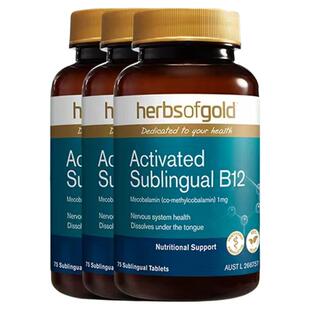 Herbsofgold和丽康甲钴胺营养神经活性B12维生素修复脑神经75粒