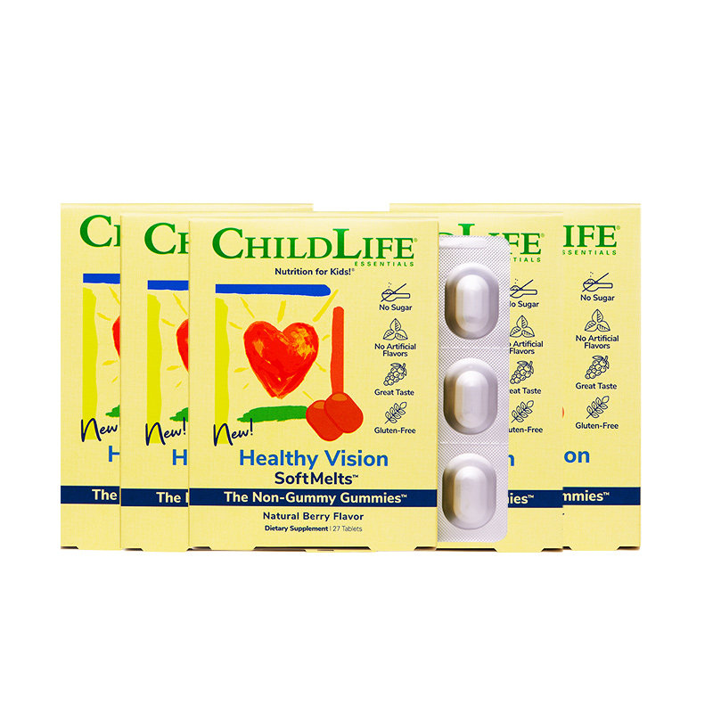 童年时光叶黄素小布丁儿童护眼抗蓝光藻油钙镁锌美国childlife