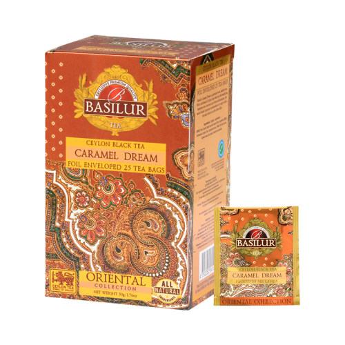 basilur焦糖草莓冷泡茶斯里兰卡进口宝锡兰袋泡红茶包做奶茶无糖